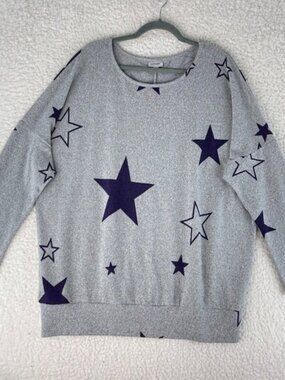Avenue Heather Gray Star Sweater